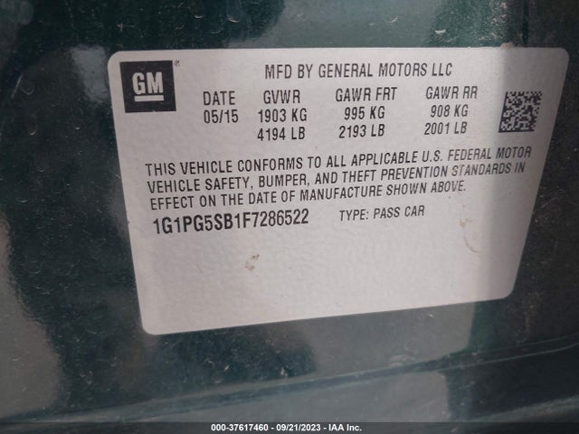 Chevrolet CRUZE LTZ 2015 1G1PG5SB1F7286522 Image 9