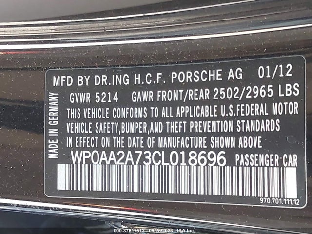 2012 PORSCHE PANAMERA WP0AA2A73CL018696 Photo 8