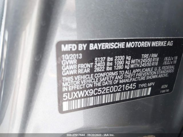 5UXWX9C52E0D21645 BMW X3 Xdrive28i
