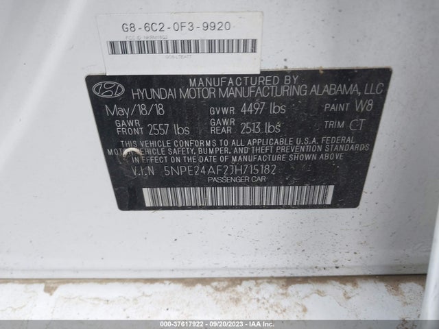 Hyundai SONATA SE 2018 5NPE24AF2JH715182 Image 9