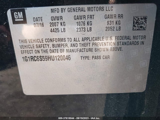 Chevrolet VOLT LT 2017 1G1RC6S59HU120046 Image 15