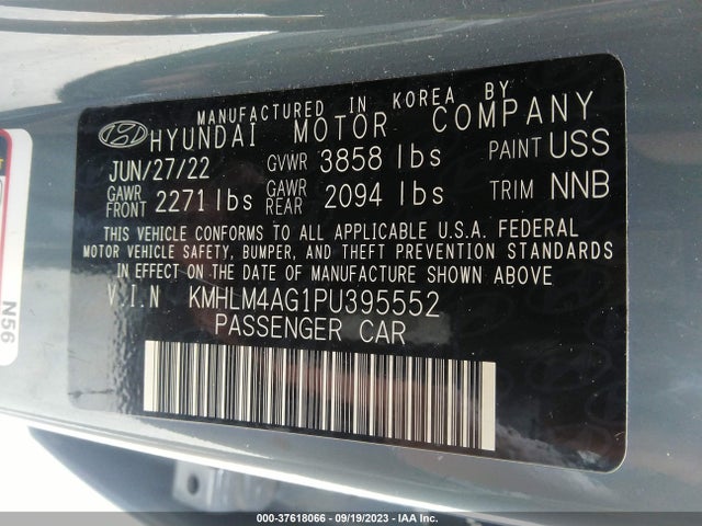 Hyundai ELANTRA SEL 2023 KMHLM4AG1PU395552 Image 9