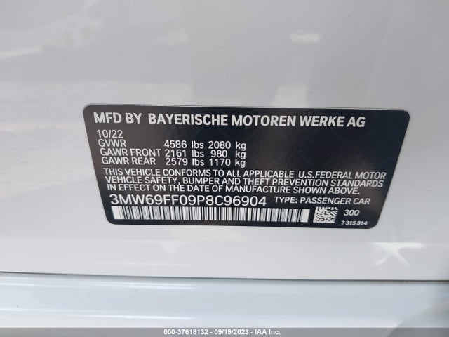 BMW 3 Series 330i 2023 аукцион фото