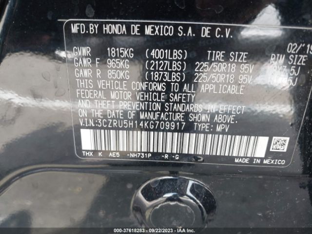 3CZRU5H14KG709917 Honda HR-V SPORT