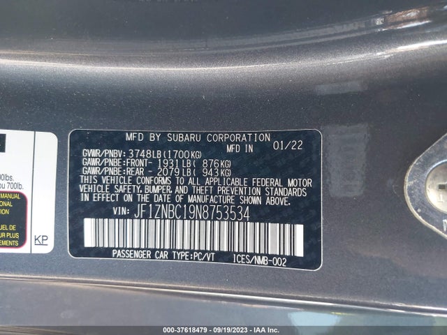 Toyota GR86 2022 JF1ZNBC19N8753534 Image 9