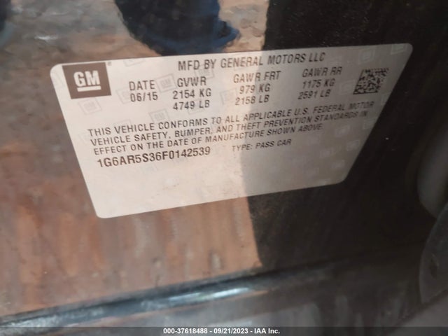 1G6AR5S36F0142539 Cadillac Cts Sedan Luxury Rwd