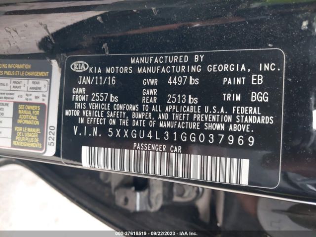 5XXGU4L31GG037969 KIA OPTIMA EX