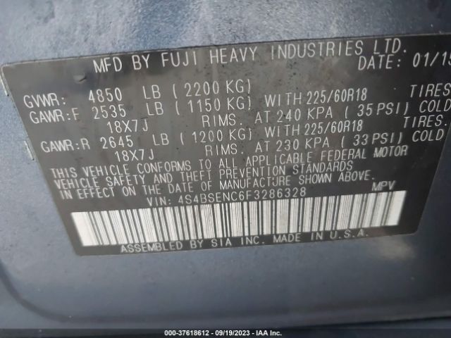 4S4BSENC6F3286328 Subaru Outback 3.6r Limited
