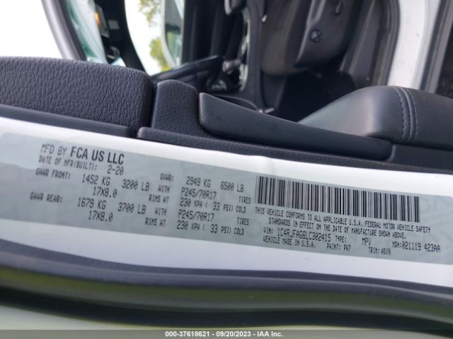 2020 JEEP GRAND CHEROKEE 1C4RJFAG6LC302415 Photo 8