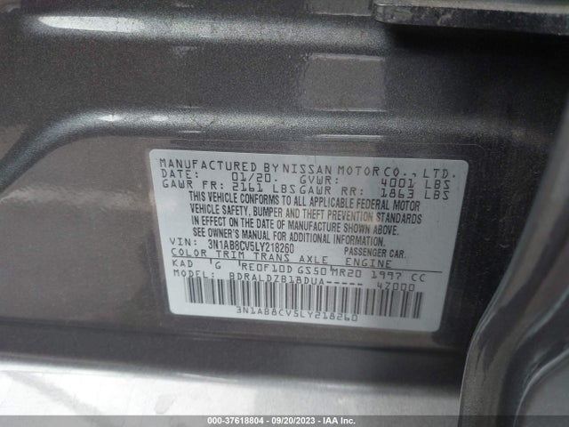Nissan SENTRA SV 2020 3N1AB8CV5LY218260 Image 9