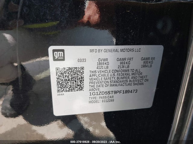 Chevrolet MALIBU LT 2023 1G1ZD5ST9PF189473 Image 9