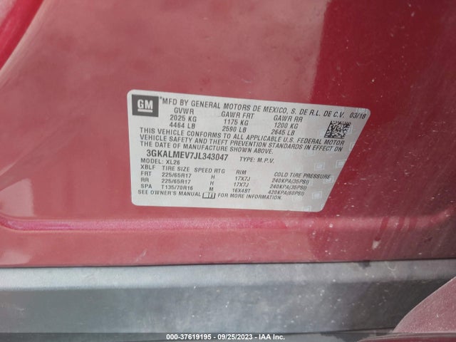 GMC Terrain Sle 2018 3GKALMEV7JL343047 Image 9