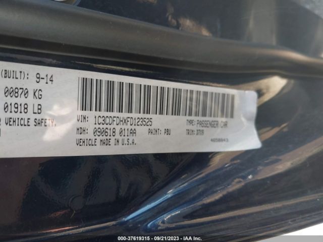 1C3CDFDHXFD123525 Dodge Dart Aero