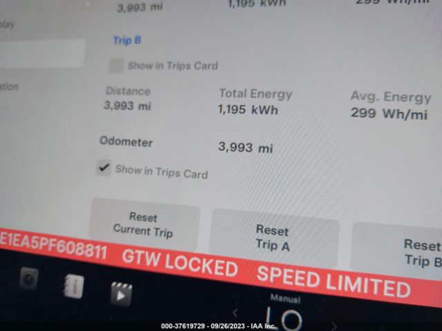 5YJ3E1EA5PF608811 Tesla MODEL 3