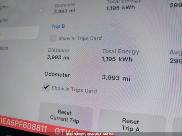 5YJ3E1EA5PF608811 Tesla MODEL 3