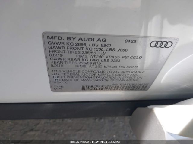 WA1F2AFY0P2144387 Audi Q5 Prestige 55 Tfsi E S Line Quattro S Tronic