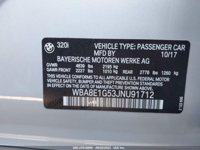 WBA8E1G53JNU91712 BMW 3 Series 320i