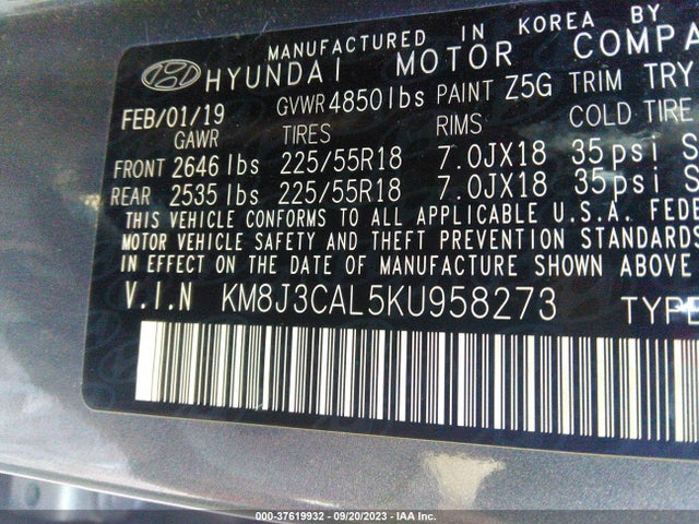Hyundai Tucson Ultimate 2019 KM8J3CAL5KU958273 Image 9