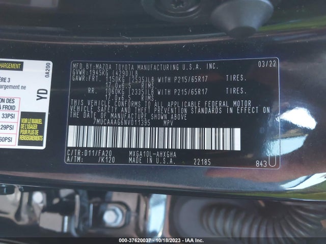 Toyota Corolla Cross Le 2022 7MUCAAAG6NV011395 Image 9