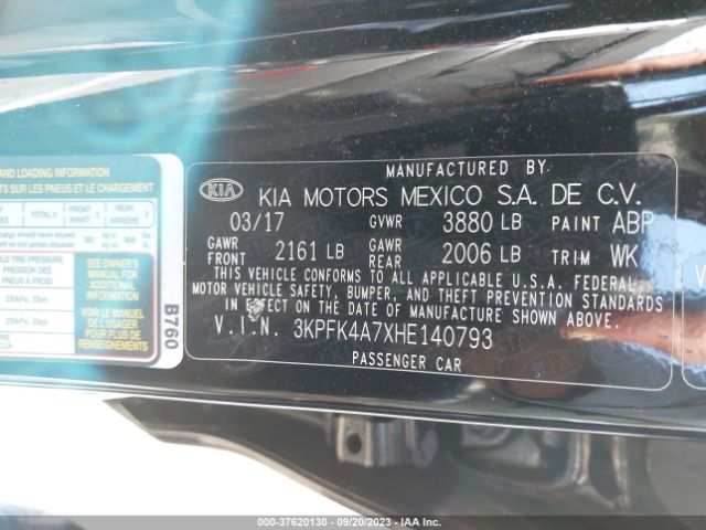 3KPFK4A7XHE140793 KIA FORTE LX