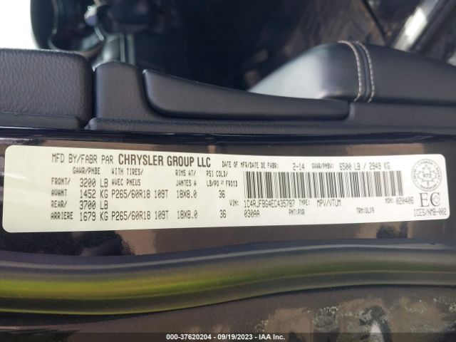 1C4RJFBG4EC435787 Jeep Grand Cherokee Limited