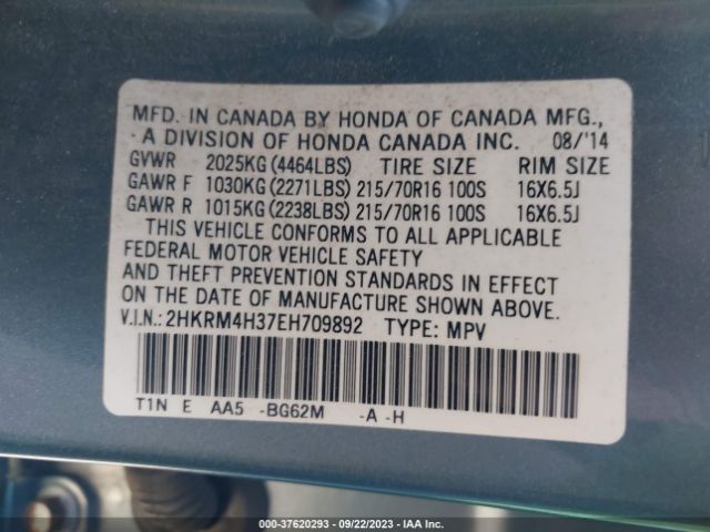 2HKRM4H37EH709892 Honda CR-V LX
