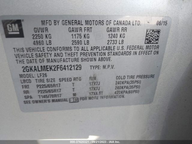 2GKALMEK2F6412129 GMC Terrain Sle