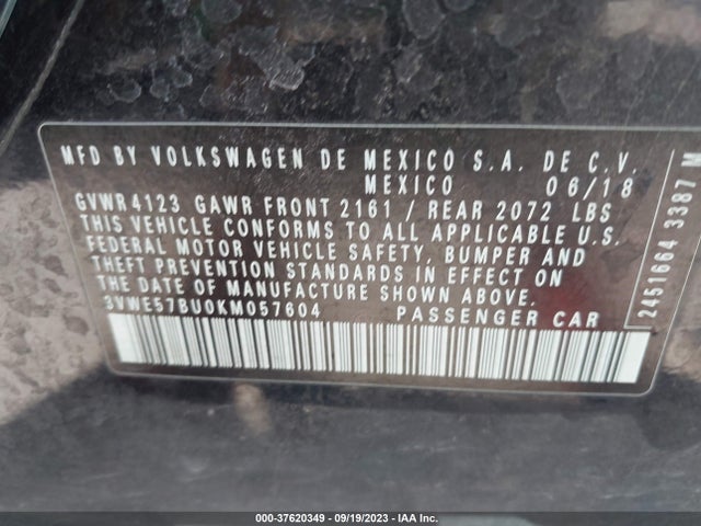 Volkswagen JETTA SEL 2019 3VWE57BU0KM057604 Image 9