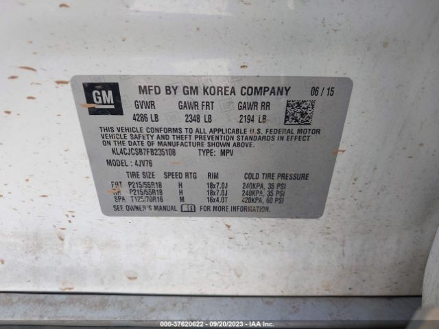 KL4CJCSB7FB235108 Buick Encore Leather