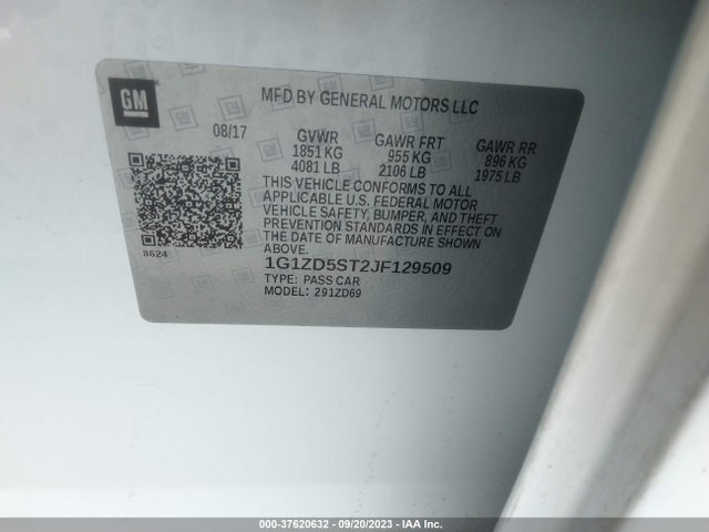 Chevrolet MALIBU LT 2018 1G1ZD5ST2JF129509 Image 9