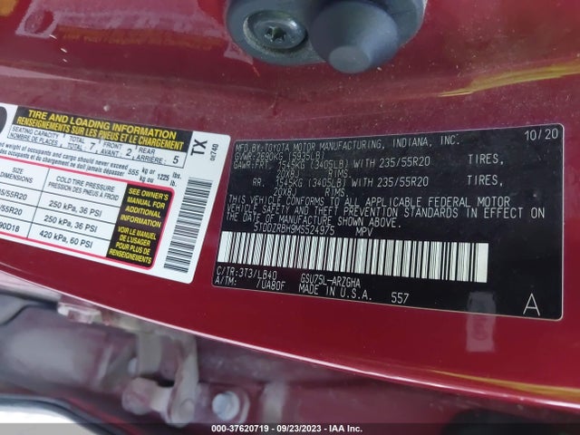 Toyota Highlander Limited/platinum 2021 5TDDZRBH9MS524975 Image 9