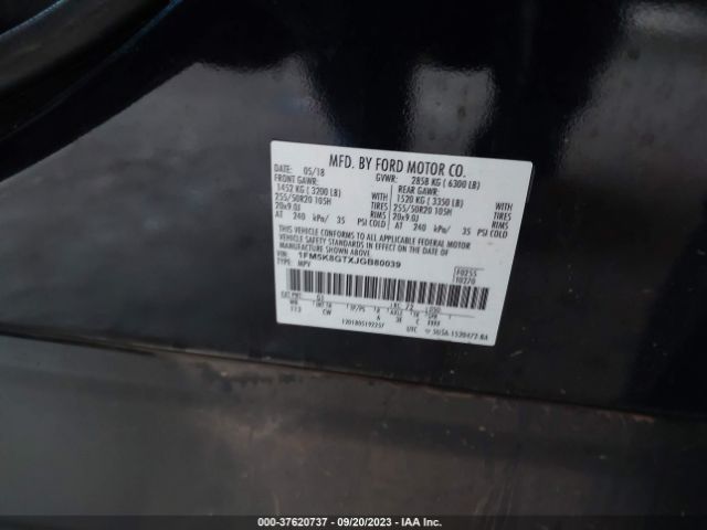 1FM5K8GTXJGB80039 Ford EXPLORER SPORT