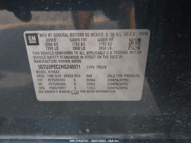 3GTU2PEC2HG248071 GMC Sierra 1500 Denali