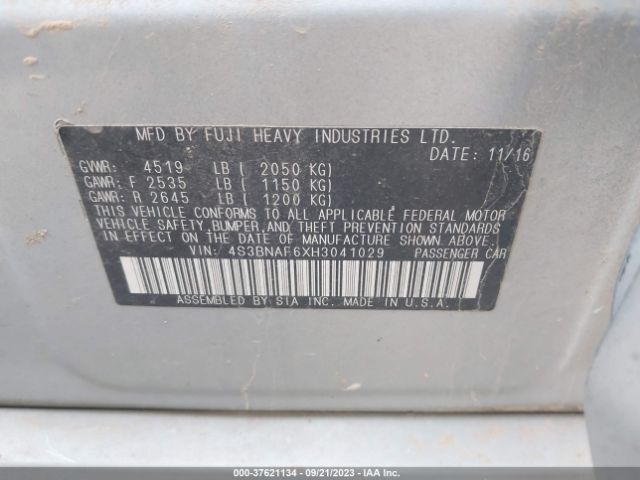 4S3BNAF6XH3041029 Subaru Legacy Premium