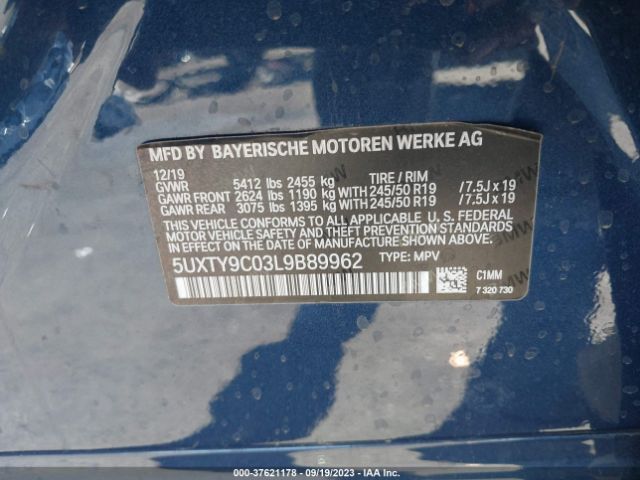 5UXTY9C03L9B89962 BMW X3 M40i