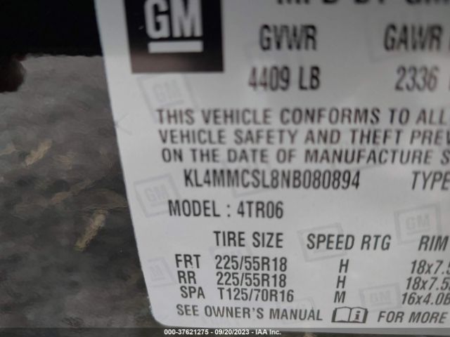 KL4MMCSL8NB080894 Buick Encore Gx Preferred