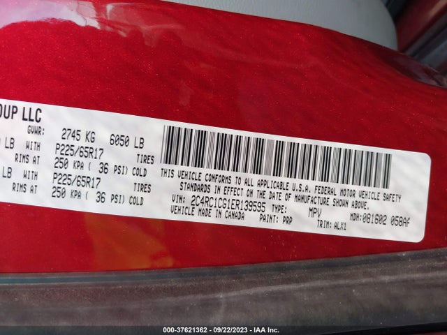 2C4RC1CG1ER139595 Chrysler Town & Country Touring-l