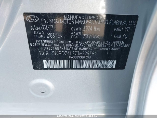 Hyundai ELANTRA SE 2018 5NPD74LF7JH225394 Image 15