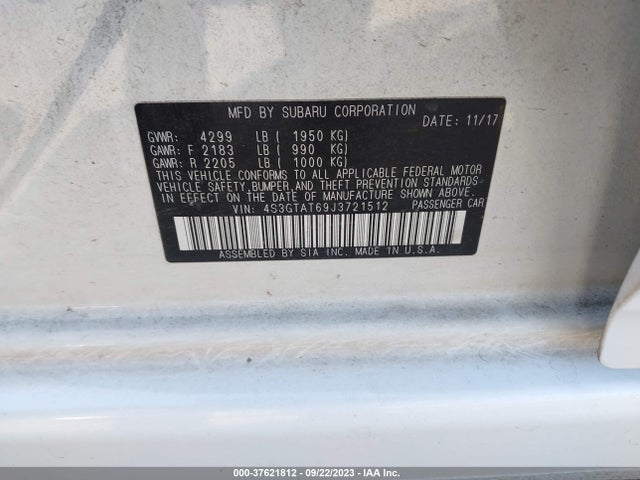 4S3GTAT69J3721512 Subaru Impreza Limited