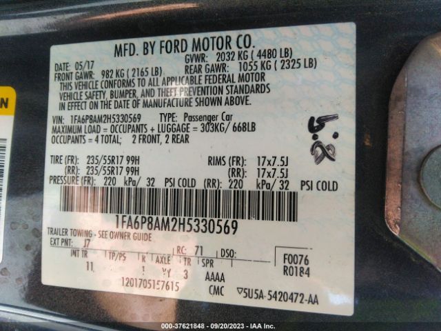 1FA6P8AM2H5330569 Ford Mustang V6