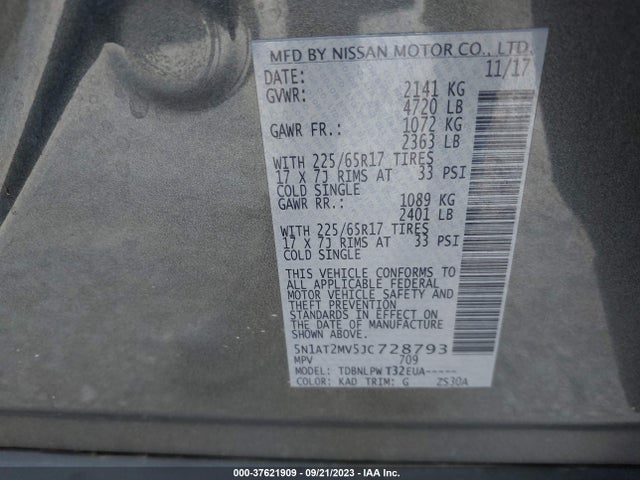 Nissan ROGUE S 2018 5N1AT2MV5JC728793 Image 9