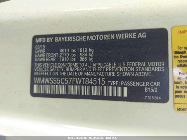 2015 MINI PACEMAN WMWSS5C57FWT84515 Photo 8