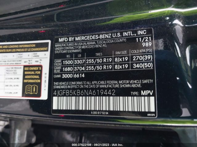 4JGFB5KB6NA619442 Mercedes-Benz Gle Gle 450
