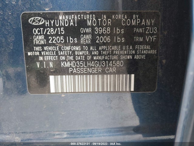 Hyundai ELANTRA GT 2016 KMHD35LH4GU314580 Image 9