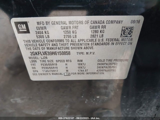 GMC Terrain Denali 2017 2GKFLVE39H6150858 Image 9