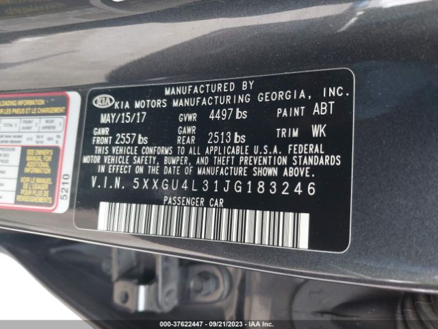 5XXGU4L31JG183246 KIA OPTIMA EX