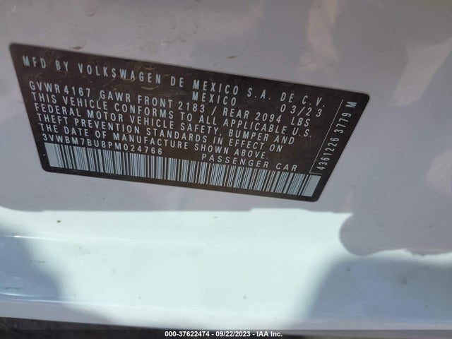 2023 VOLKSWAGEN JETTA SPORT VIN: 3VWBM7BU8PM024766