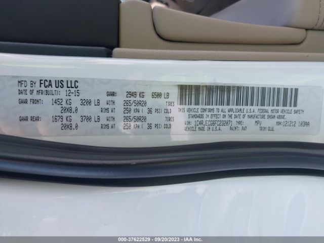 1C4RJECG6FC232071 Jeep Grand Cherokee Overland