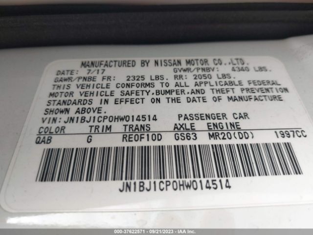 JN1BJ1CP0HW014514 Nissan Rogue Sport Sv