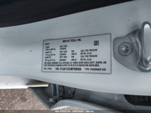 5YJ3E1EC5MF996958 Tesla Model 3 Performance